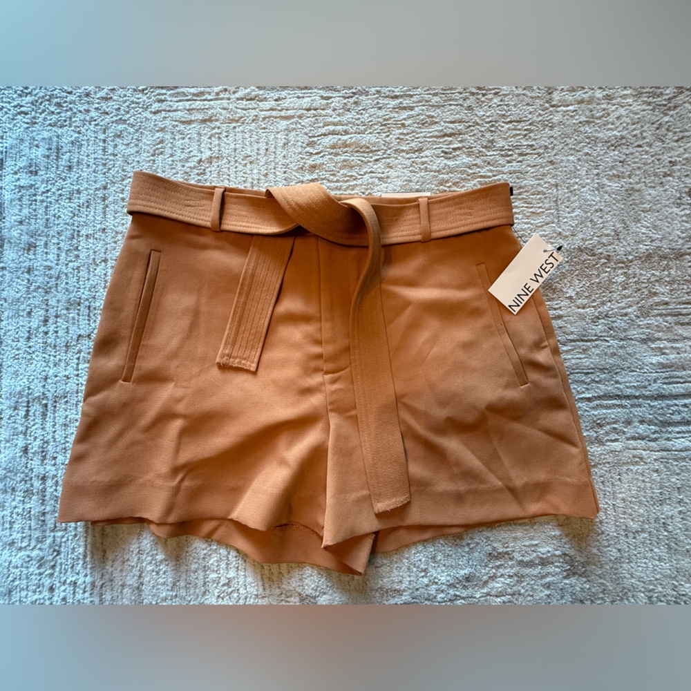 Nine West Women's High Waist Brown Shorts